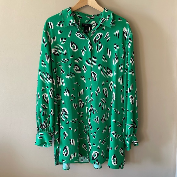 Investments Women Green Leopard Print Ladies 2X
Button Up Blouse New With Tags - Picture 1 of 10
